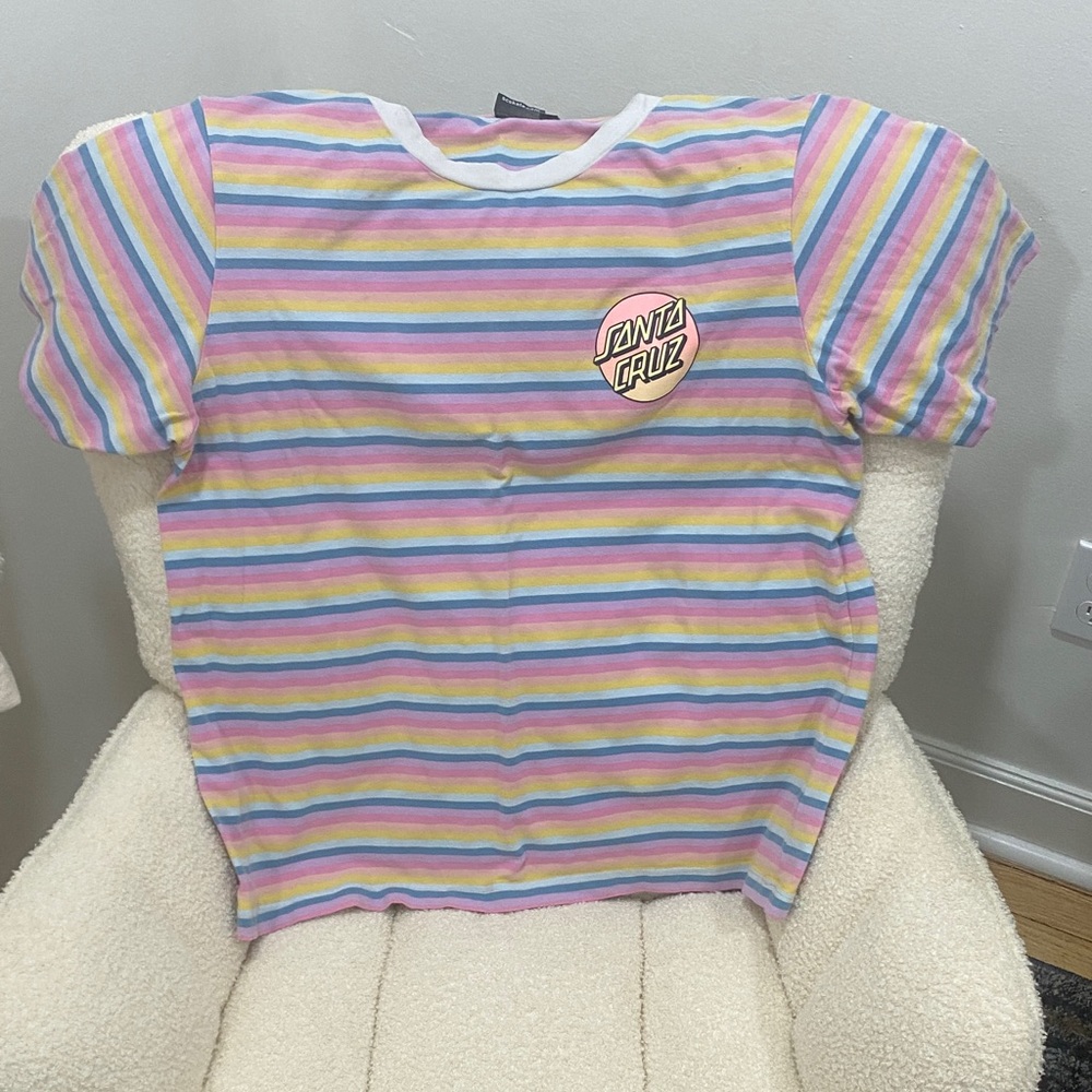 Santa Cruz Skateboards Pastel Striped Tee